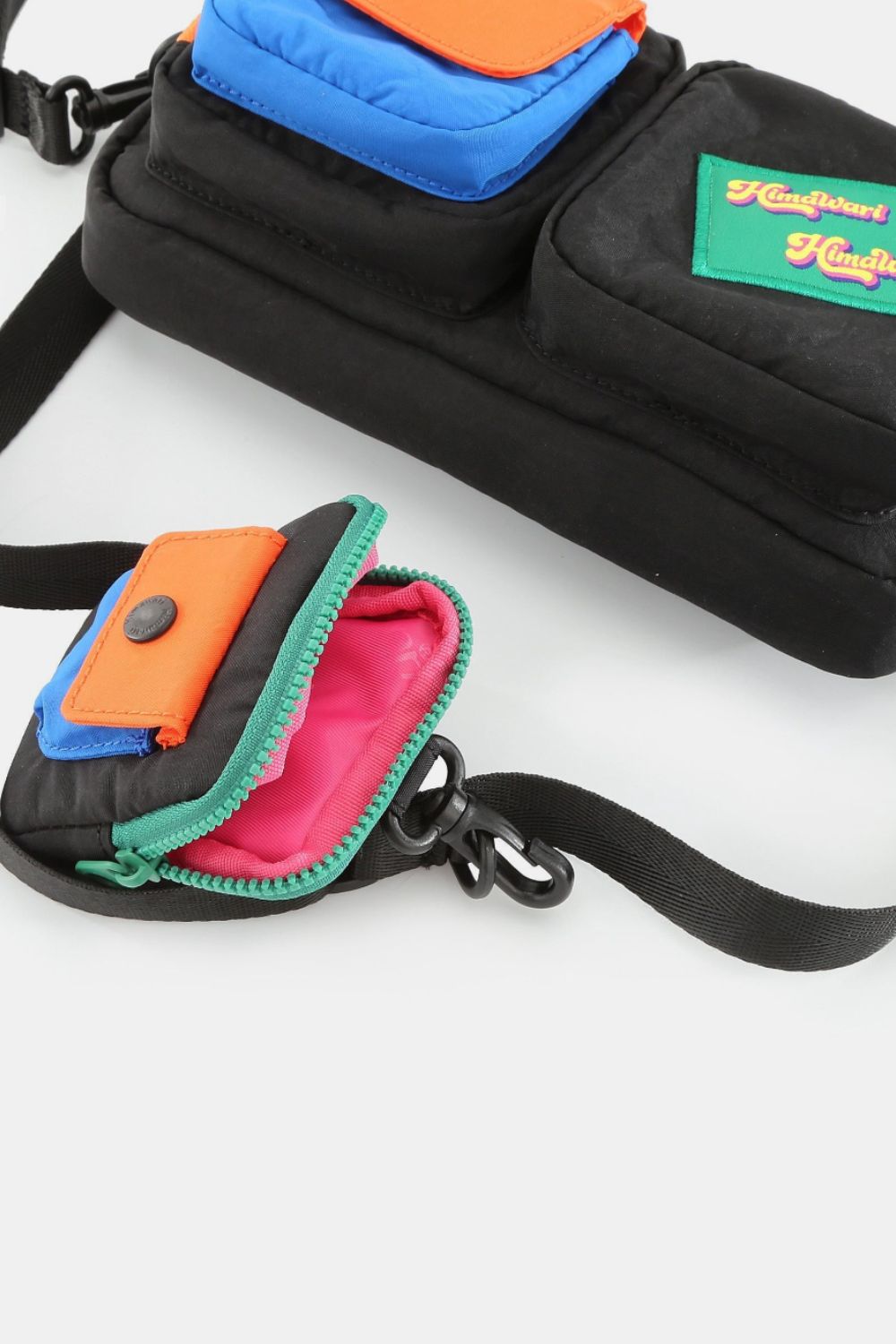 Japanese 90s Retro Vintage Inspired Bag Nylon Crossbody Bag Kawaii With Earpod Airpod Bag