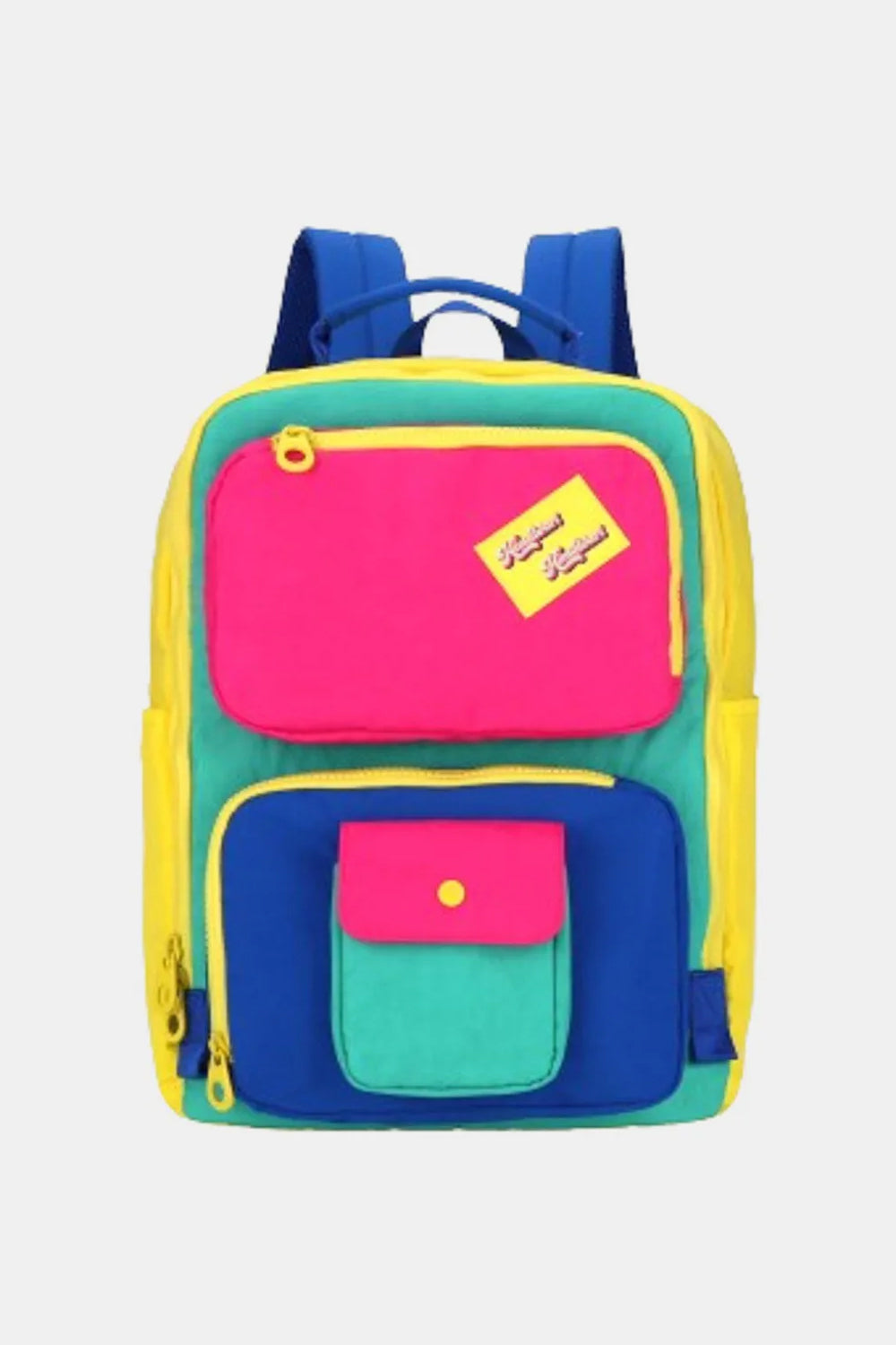 Kawaii Japanese 80s 90s Retro Vintage Contrast Nylon Backpack Bag with Handles