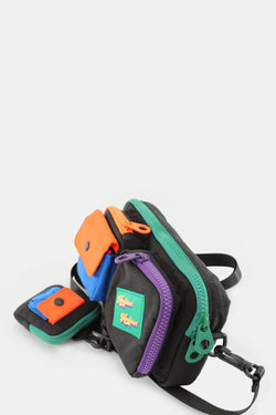 Japanese 90s Retro Vintage Inspired Bag Nylon Crossbody Bag Kawaii With Earpod Airpod Bag