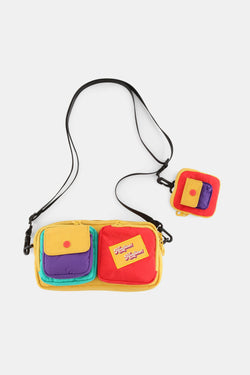 Japanese 90s Retro Vintage Inspired Bag Nylon Crossbody Bag Kawaii With Earpod Airpod Bag