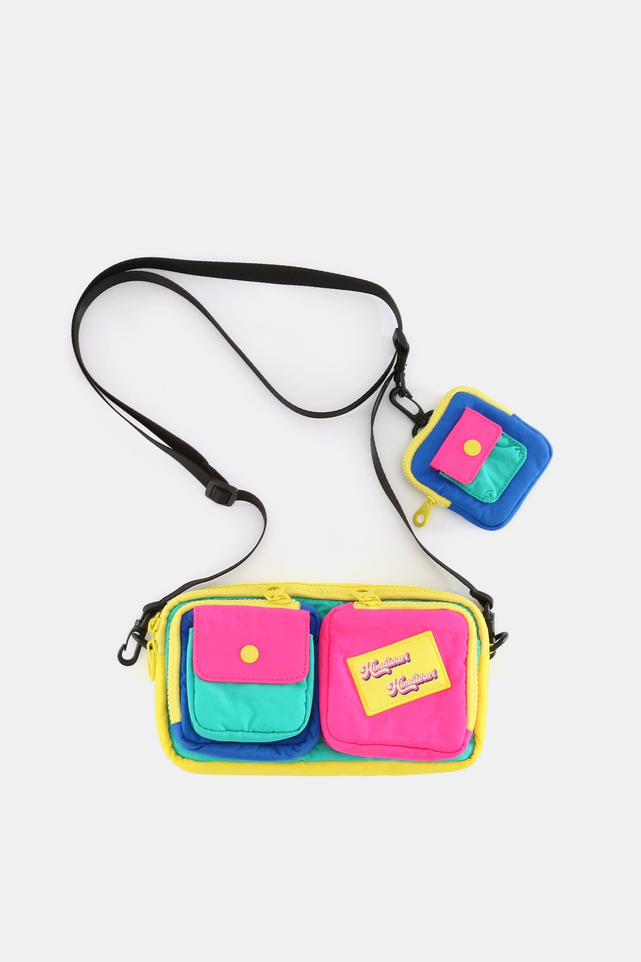 Japanese 90s Retro Vintage Inspired Bag Nylon Crossbody Bag Kawaii With Earpod Airpod Bag